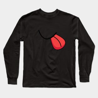 Big red tongue. Smile. Long Sleeve T-Shirt